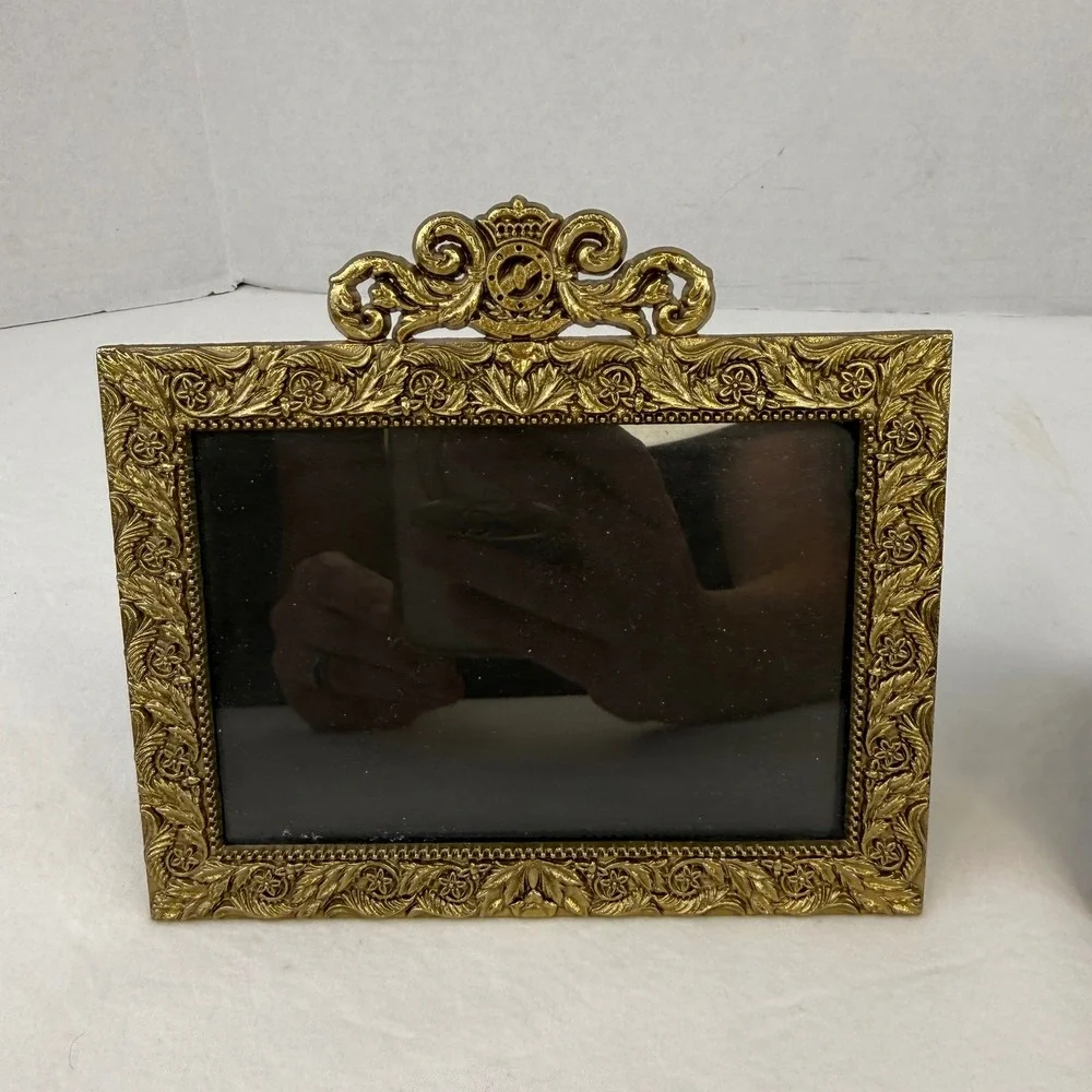 Philip Whitney LTD Vintage Gold Ornate Metal Picture Frames Set of 2